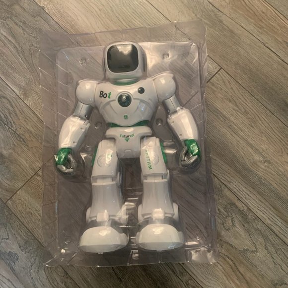 RUKO CARLE LARGE SMART APP PROGRAMMABLE VOICE APP ROBOT TOY GREEN & WHITE - Picture 5 of 7